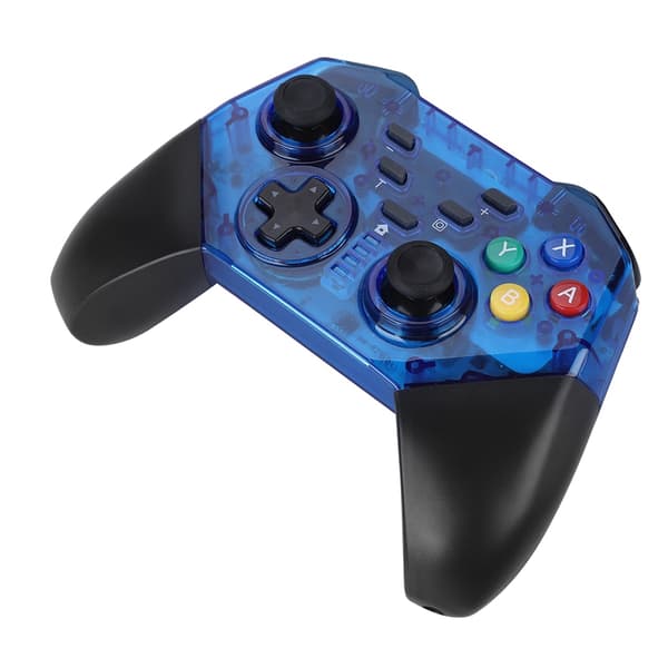 Trådløs Bluetooth-spillkontroller Håndtak Gamepad for Switch (Blå)