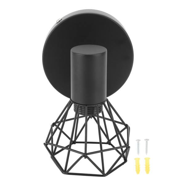 Justerbar lampeholder Industriell svart E14 Veggmontert lyspæreholder for leselys ved nattbord