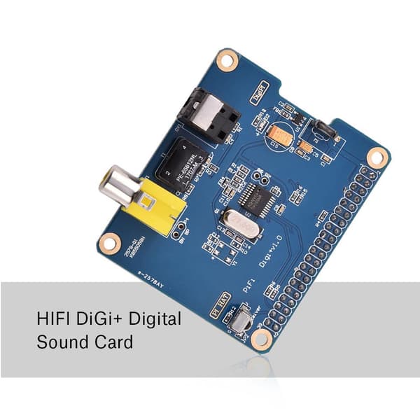 HIFI DiGi+ Digital Sound Card I2S SPDIF Optisk Fiber for Raspberry Pi 3B / Zero / 2B/ B+