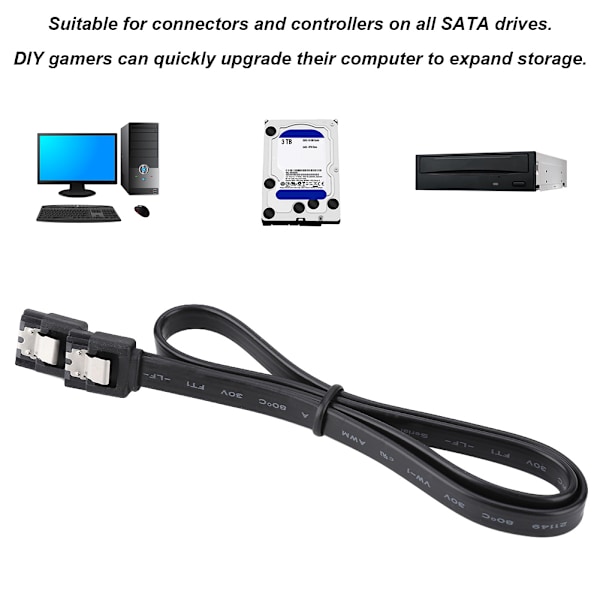 SATA 3.0 til SATA 3.0 kabel datautvidelsesadapter kabel tilkoblingslinje