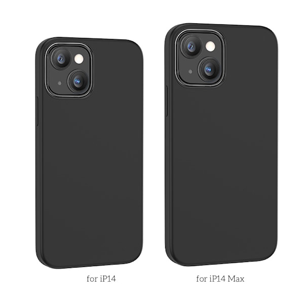 Til iPhone 14 Pro Max Etui, Blødt Flydende Silikone Gel Gummikofanger Cover, Fit Stødsikkert Beskyttende Telefon Etui til iPhone 14 Pro Max - Sort