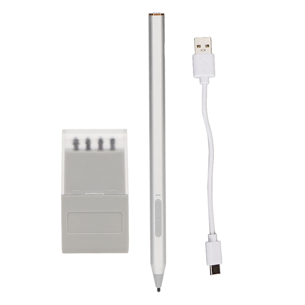 Til Surface Stylus 4096 Trykfølsom Palm Rejection Genvejstast MPP 2.0 Smart Pen til Tablet Skrivekontrol Sølv
