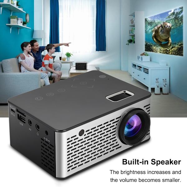 Mini Hem Bärbar HD 1080P Smart LED Projektor HDMI USB Hemmabio