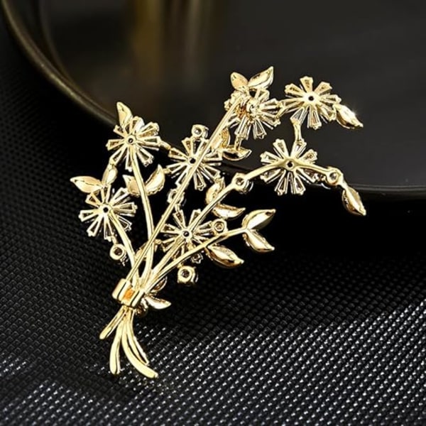 Blomster Floral Perle Brosche Rhinestone Krystal Brosche Blad Buket Brosche Pin Mode Kjole Tilbehør Fødselsdag Graduering Smykker Gave Til Kvinder Style 2