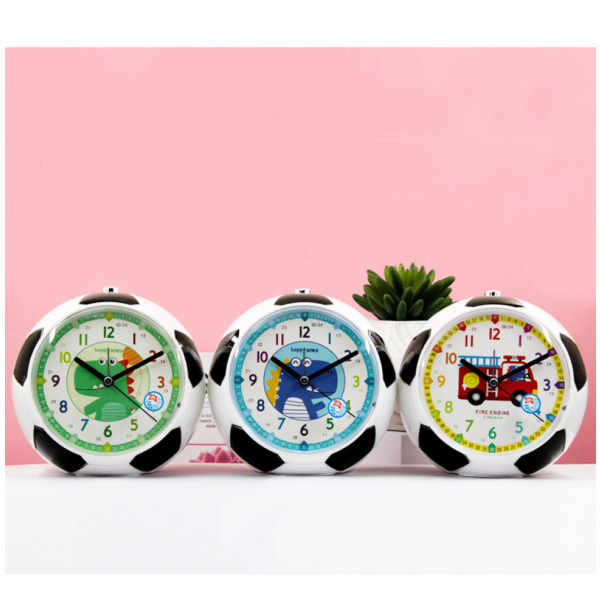 SAYTAY Alarm Clocks For Bedrooms, Cartoon Alarm Clock Football Clock Night Light, Student Children's Home Decoration Desktop Clock(Blue Dinosaur)