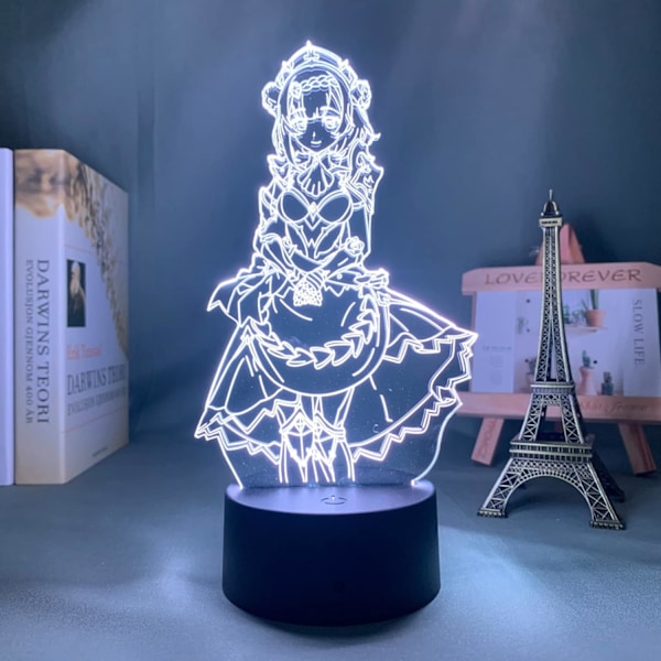 3D LED Lys Genshin Impact Akryl LED Lampe Spil 3dnatlys