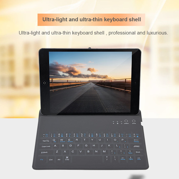 7,9 tommer ultra tyndt Bluetooth tastatur etui til Ipad Mini 2/3/4/5 (Brun)