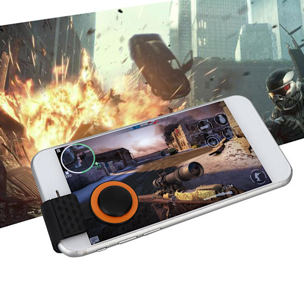 Bärbar mobiltelefon spelkontrollvärme Gamepad extraknappar för smartphone orange