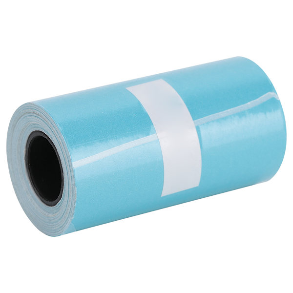 6 rullar blå 57x30mm termiskt papper självhäftande termiskt utskriftskvittopapper