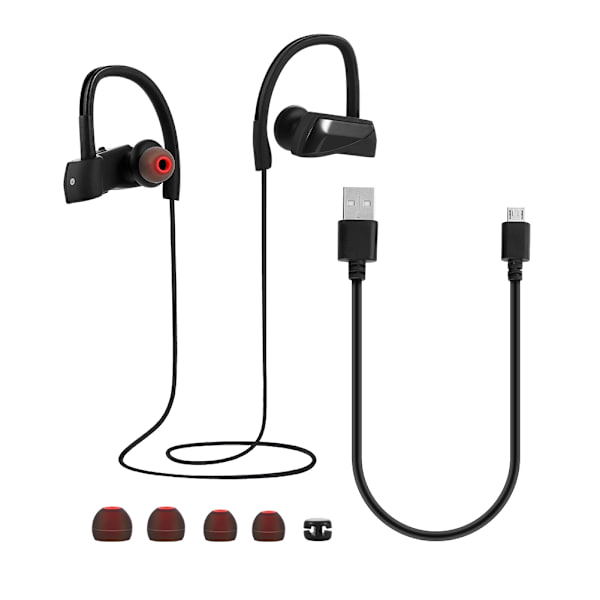 Sports Running Svettåliga Trådlösa Öronproppar Bluetooth Trådlösa Stereo Nackband Hörlurar
