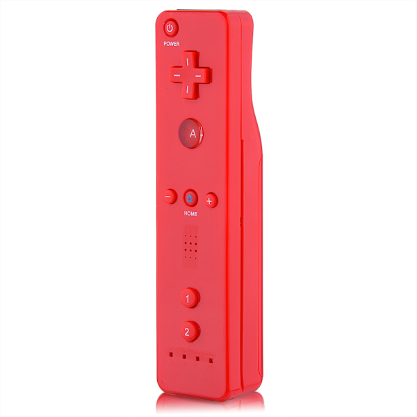 Spillkontroll håndkontroll Gamepad med analog joystick for WiiU/Wii-konsoll (rød)