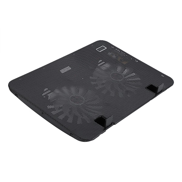 Bærbar computer køler kølepude base justerbar hastighed USB 2 ventilatorer stand til 12\"-16\" bærbar sort