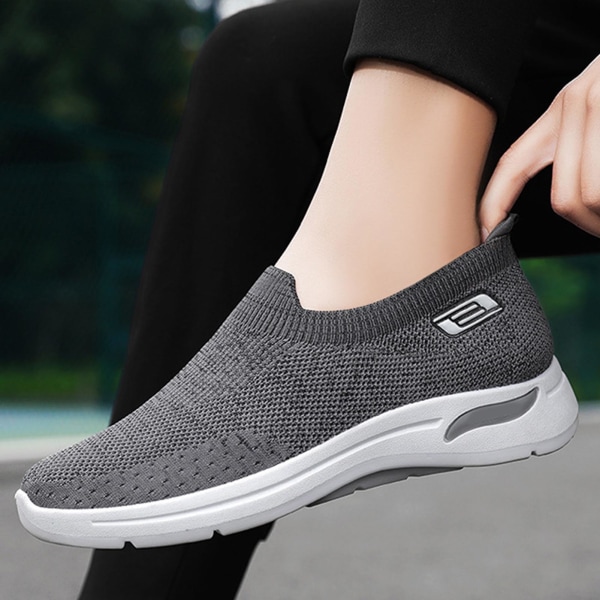 Herr Mesh Sneakers Andas Bekväm Dämpning Vikningsresistent Mjuk Sula Stilig Herr Casual Skor Gray 40