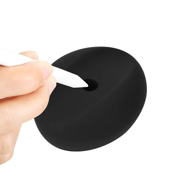 Holder Silikon Beskyttende Etui Anti-Tabt Dock Stativ Til iPad Pro Pencil  Sort