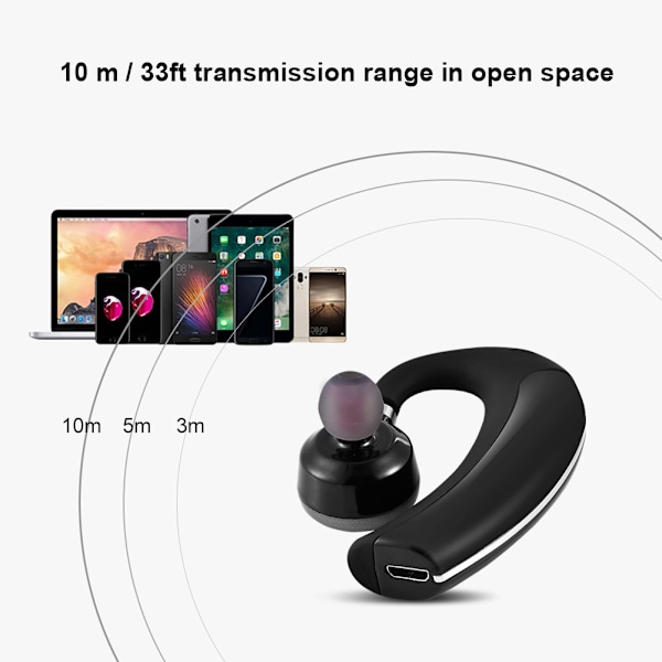 180° roterende trådløst Bluetooth-headset sport hodetelefon øretelefon for iPhone Samsung LG