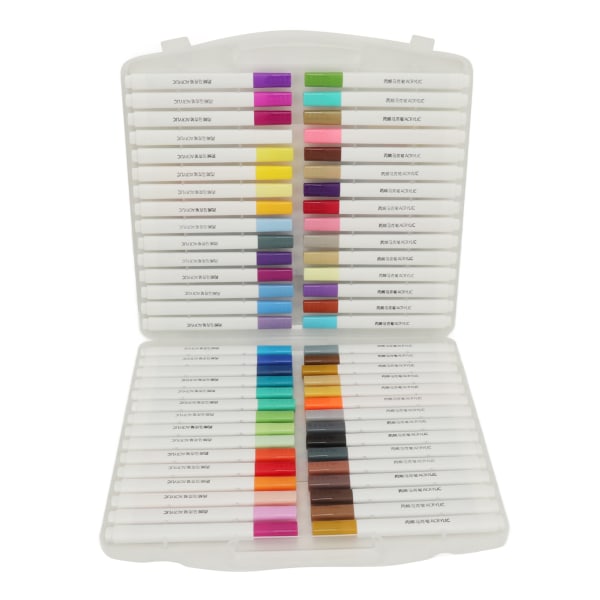 60 färger akrylfärgsmarkörer Snabbtorkande vattentäta akrylpennor för papper Glas Keramik Plast Trä Metall