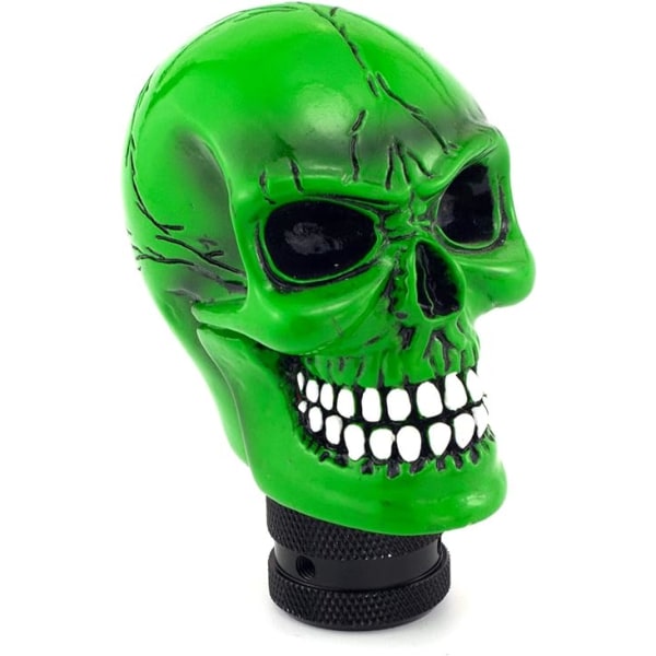 Bil stortand spökväxelhuvud skallehuvud manuellt hängande vågstickshuvud växelspak handboll universal typ (grön)