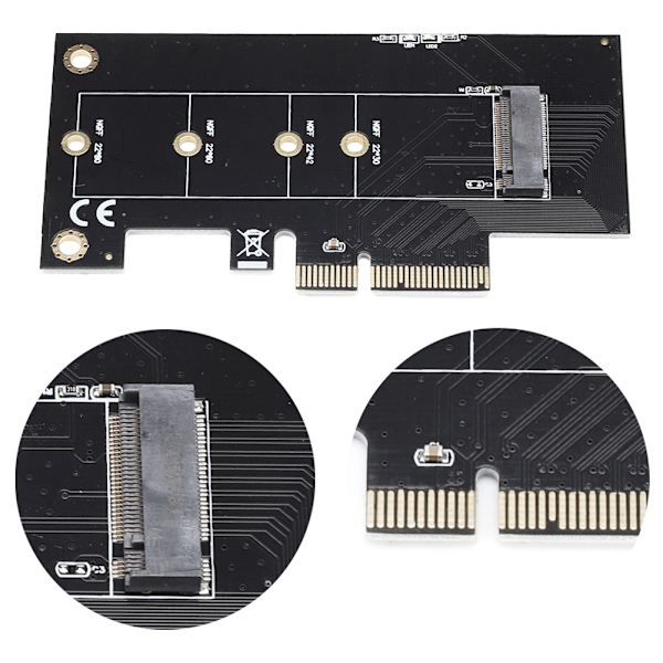 M.2 SSD til PCIE 4X datamaskin utvidelseskort adapter for Windows/Linux/Mac OS
