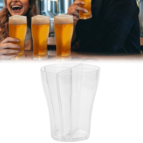 4-i-1 ölglas muggar transparent akryl vinglas för bar klubb fest tillbehörL