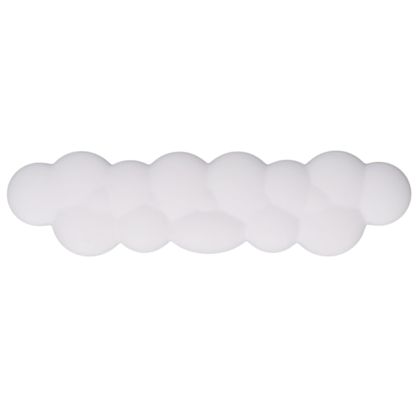 Cloud Keyboard Wrist Rest Glat PU Læder Keyboard Palm Rest Skid Resistent Ergonomisk Håndledsstøtte til Gaming Typing Hvid