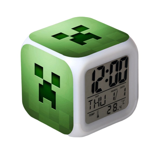 Wekity Anime  Alarmklocka One Piece LED Kvadratklocka Digital Alarmklocka med Tid, Temperatur, Alarm, Datum