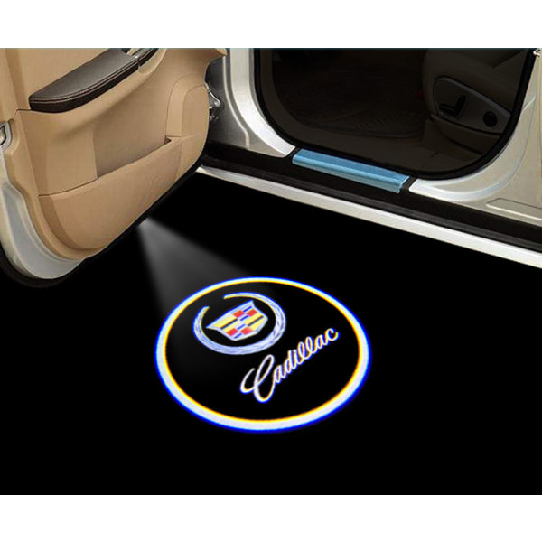 Lämplig för Cadillac Välkomstljus ATS XTS SRX CT6 XT4 Projektorlampa Lasermodifierade Dörrljus (2-pack)