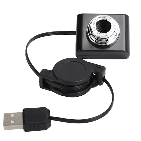 Webcam Clipon USB2.0 Kamera med Retracable Kabel 640 x 480 Opløsning Billedbehandlingsudstyr