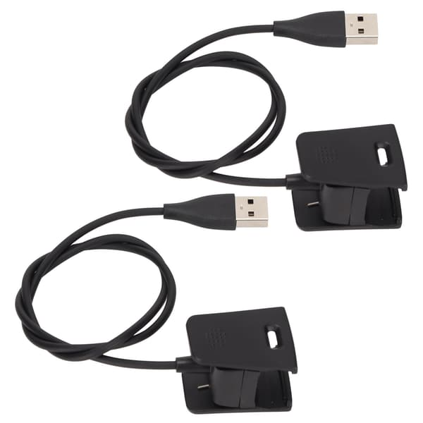 2 stk. Smartwatch-oplader USB-opladningskabel ledningsoplader dock-adapter til Fitbit Charge 2