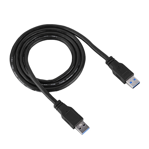 USB 3.0 A-hane till A-hane PVC-datakabel - Supersnabb hastighet - Svart (1 m)