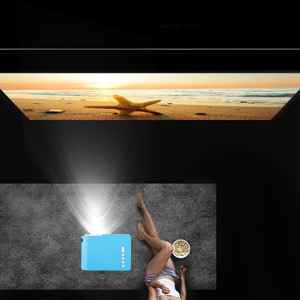 YG210 Mini bærbar hjem LED 1080P HD projektor diffus refleksjons videoprojektor
