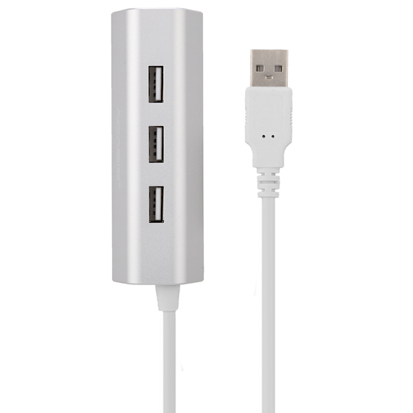 ACASIS Kannettava 4-porttinen alumiiniseos High Speed 5 Gbps USB2.0 latausasema Hub Splitter