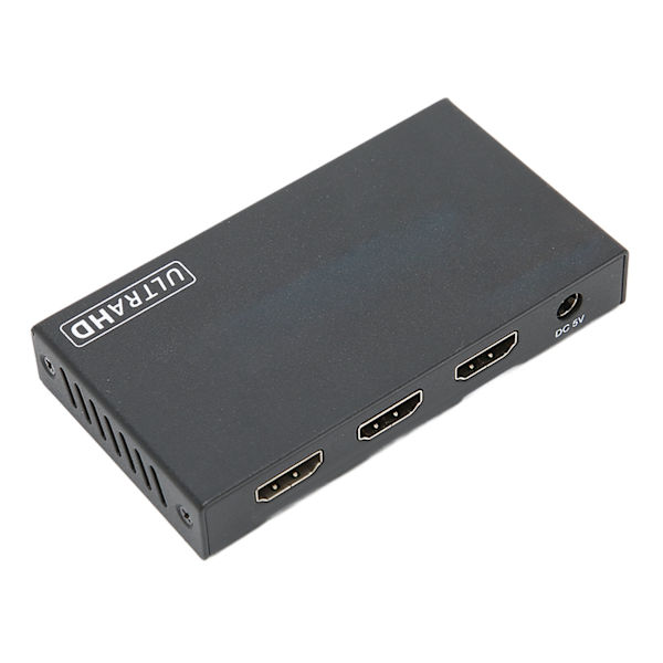 HD Multimedia Interface-splitter 1 in 2 ut 4Kx2K vid 60Hz 18Gbps bandbreddsomkopplare för PS3 TV DVD-spelare 100‑240V EU-kontakt