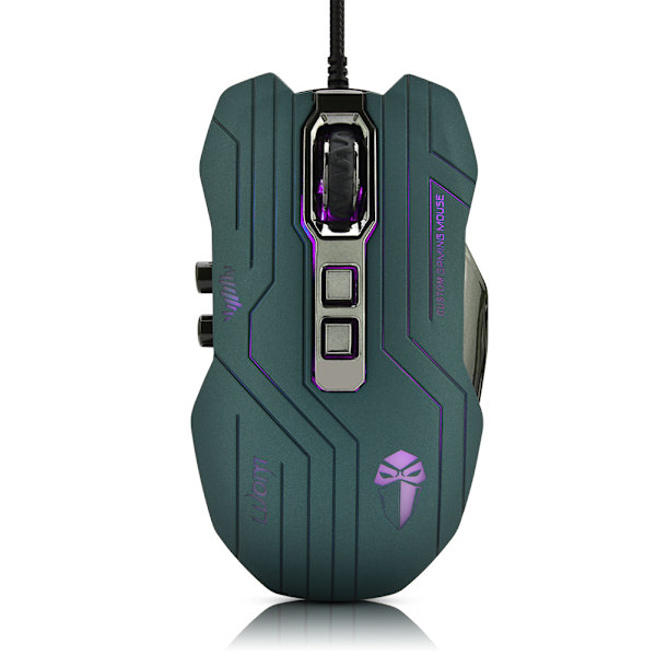 LUOM G5 3200 DPI USB kablet 9 programmerbare knapper spillmus Grønn