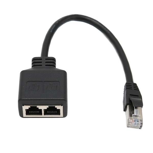 RJ45 Ethernet-adapterkabelforlænger 1 til 2 porte Fremragende forbindelsessender Splitter-adapter til CAT7-netværk