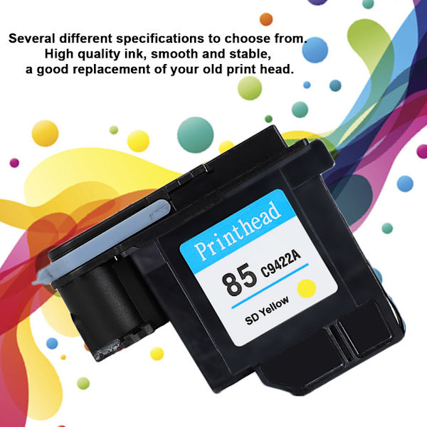 For HP85 Høj Kvalitet Blæk Print Hoved Udskiftning til Designjet 30/90R/130 (Gul C9422A)