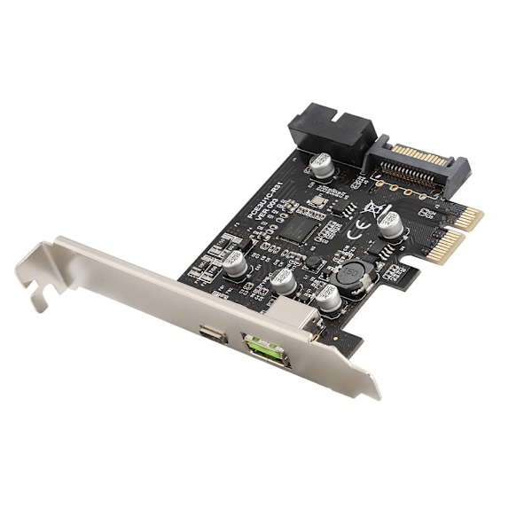 PCI-E til USB Hurtiglading + 19PIN Front USB Riser Card Adapter Card