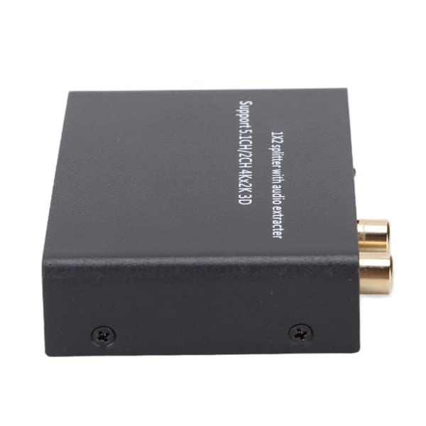 HD Multimedia Interface 1 till 2 Splitter 5.1CH/2CH 4K Konverter med Video Audio Extractor