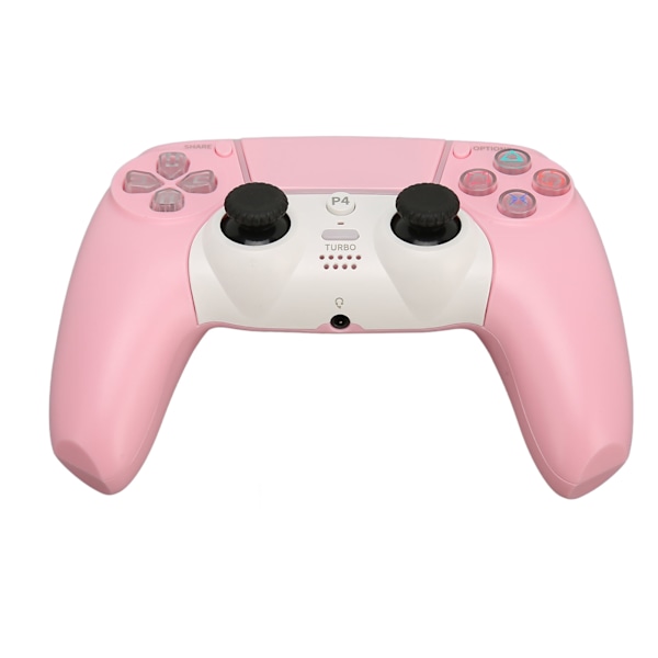 Bluetooth-kontroller – Trådløs spillkontroller med oppladbart batteri – Joystick for PS4, PS5, Windows 7, 8, 10, PC, nettbrett – Rosa