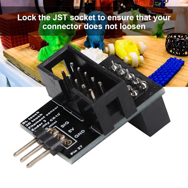 CR-10 / för Ender 3 Pin 27 Adapterkort för BLTouch Filament Sensor Svart 3D-skrivartillbehör