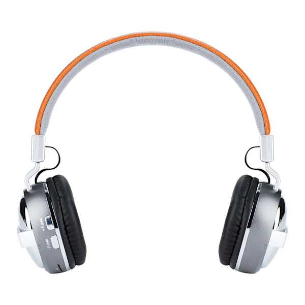 Trådløst Bluetooth 4.1 støyreduserende stereohodetelefoner med over-ear-design i sølv