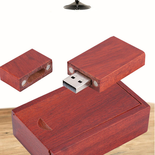 Rosewood Trä Skal USB 2.0 Flash Minne Stick Lagring Stick Med Box U Disk 128GB