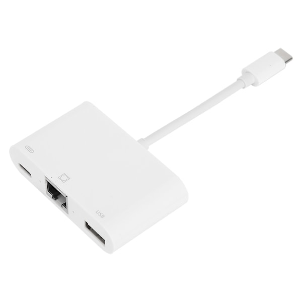 NK‑107TC Type‑C -sovitinmuunnin ulkoinen verkkokortti RJ45 100M Internet USB -kuulokemikrofoni