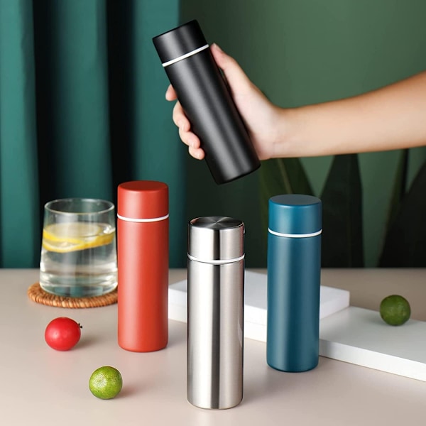 Mini termos, 150 ml små termosar, söt vattenflaska, isolerad vakuum 18/10 rostfritt stål termos (röd)