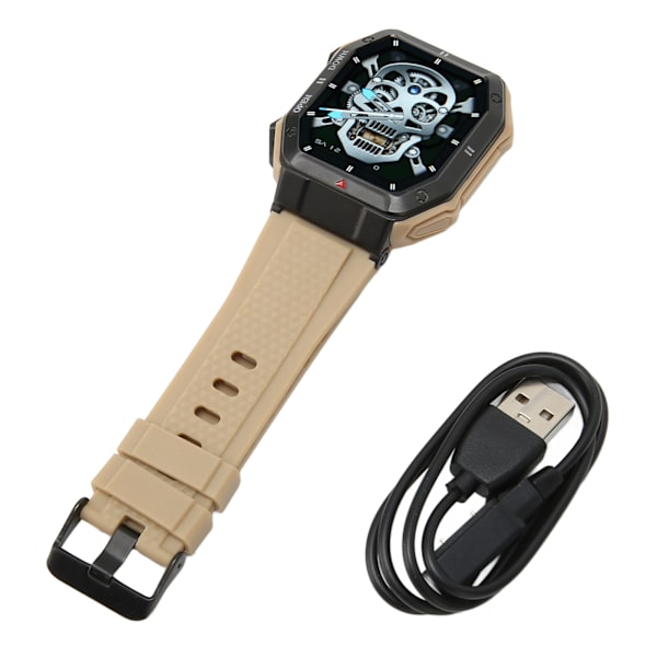 Robust smartwatch med Bluetooth-opkald, brugerdefineret urskive og højttaler til iOS og Android
