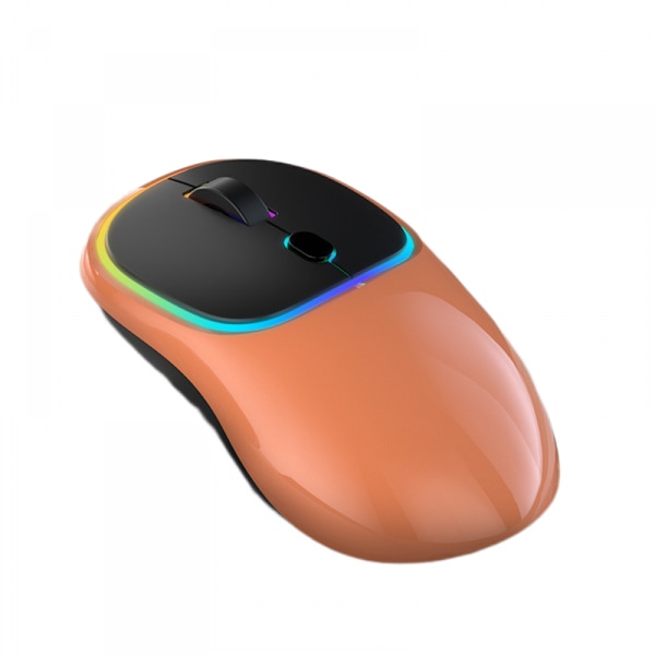 Bluetooth trådløs mus Type-c genopladelig lydløs bærbar computer hjemme kontorspil Bluetooth mus (orange)