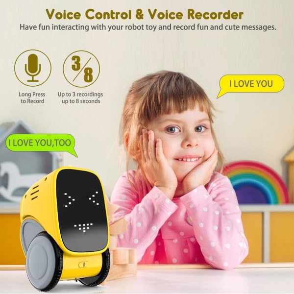 Intelligent Smart Robot Toy for Kids,  Voice and Touch Gesture Control Mini Robotics Rechargeable Toys Dancing, Walking, Singing, Robots for Toddler