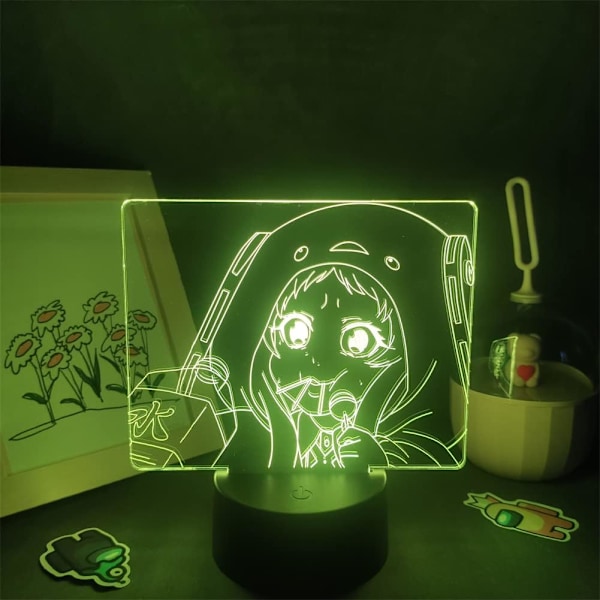 3D LED Lampe Anime Kakegurui Kompulsiv Spiller Yomoduki Runa Nattlys for Hjemmerom Dekor Illusionslys Gutter og Jenter Festivalgaver