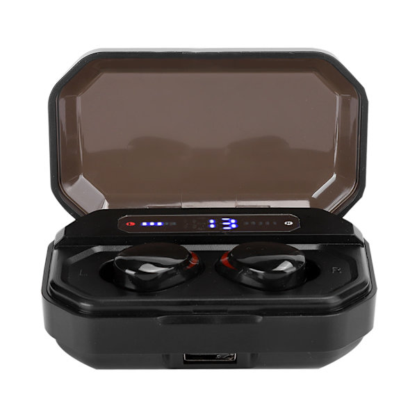 Langattomat urheilukuulokkeet Bluetooth 5.0 Touch TWS -nappikuulokkeet Mini In‑Ear -kuulokkeet F8Musta