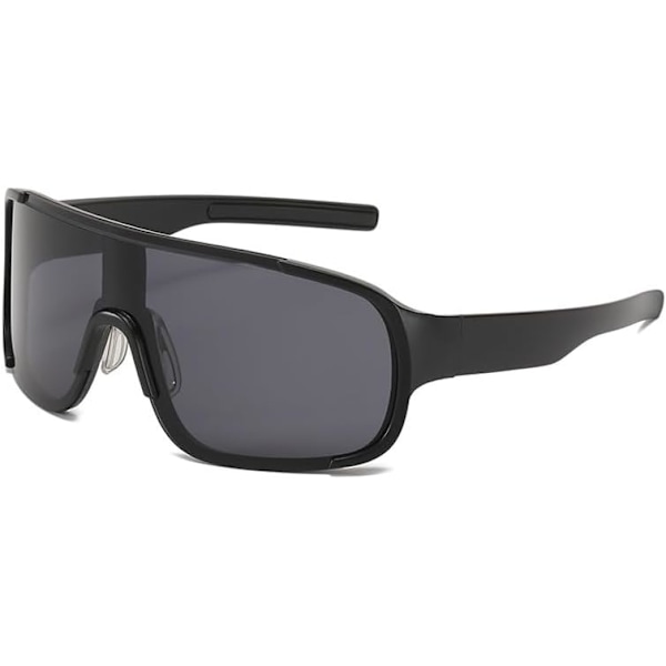 Uudet ulkoilulasit miehille ja naisille, tuulenpitävät aurinkolasit, aurinkosuojaurheilulasit - Musta kehys, harmaa linssi Black Frame Gray Sheet