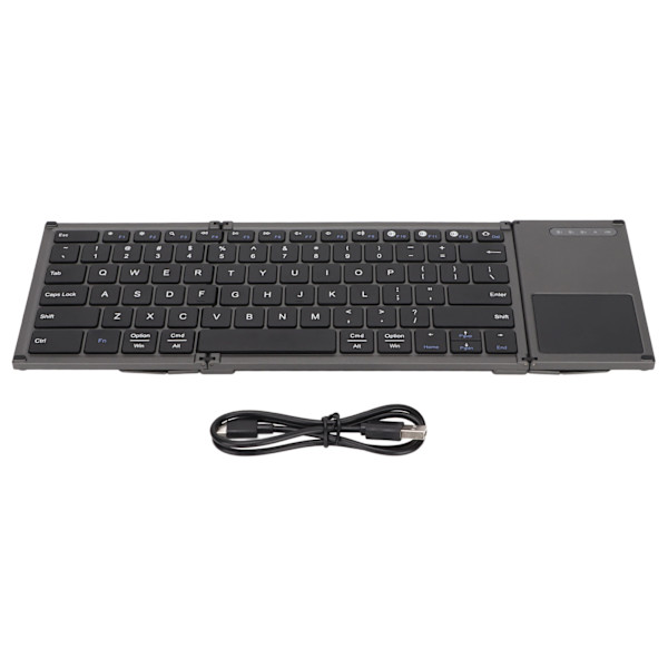 Trådlöst tangentbord 78 tangenter Ultra tunt hopfällbart tangentbord med styrplatta för Android för OS X för Windows